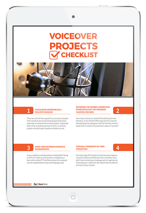Voiceover Project Checklist