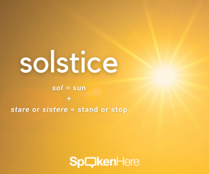 Solstice, Sol = sun 