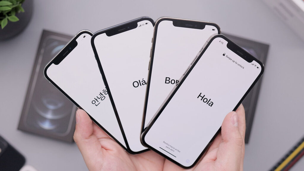 Phones Saying hello in many languages